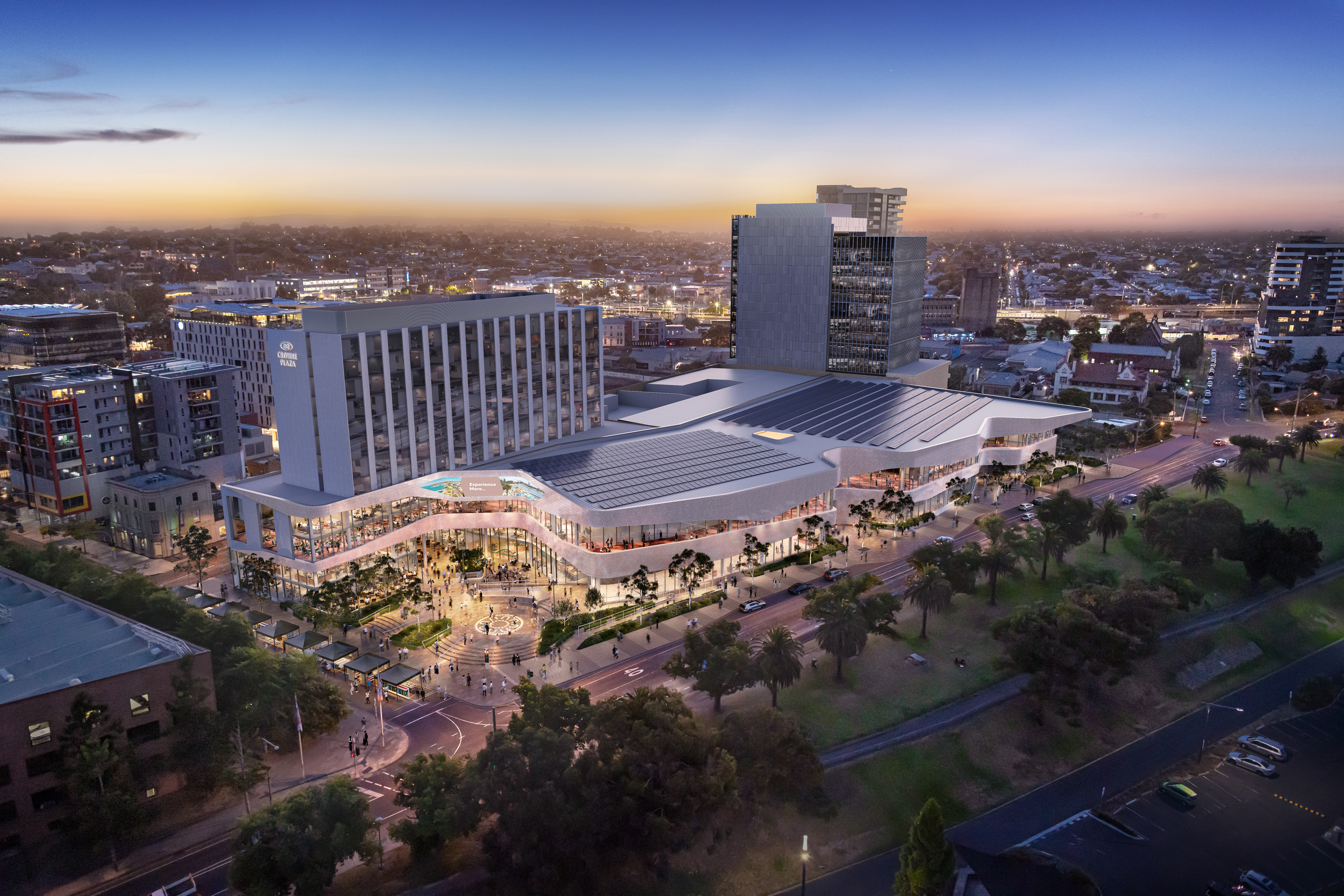 Artist impression of the Geelong Convention and Event Centre aerial view
